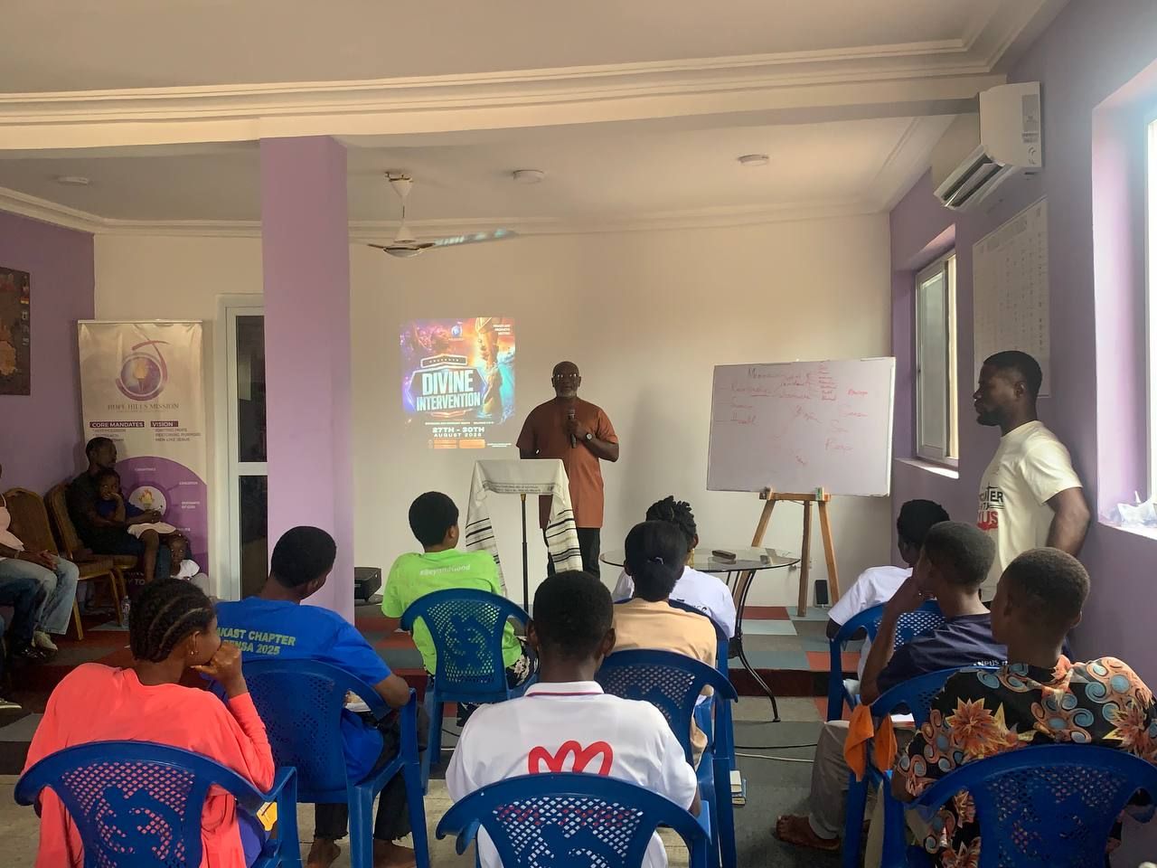 Bible teaching at a Hope Hills Mission gathering